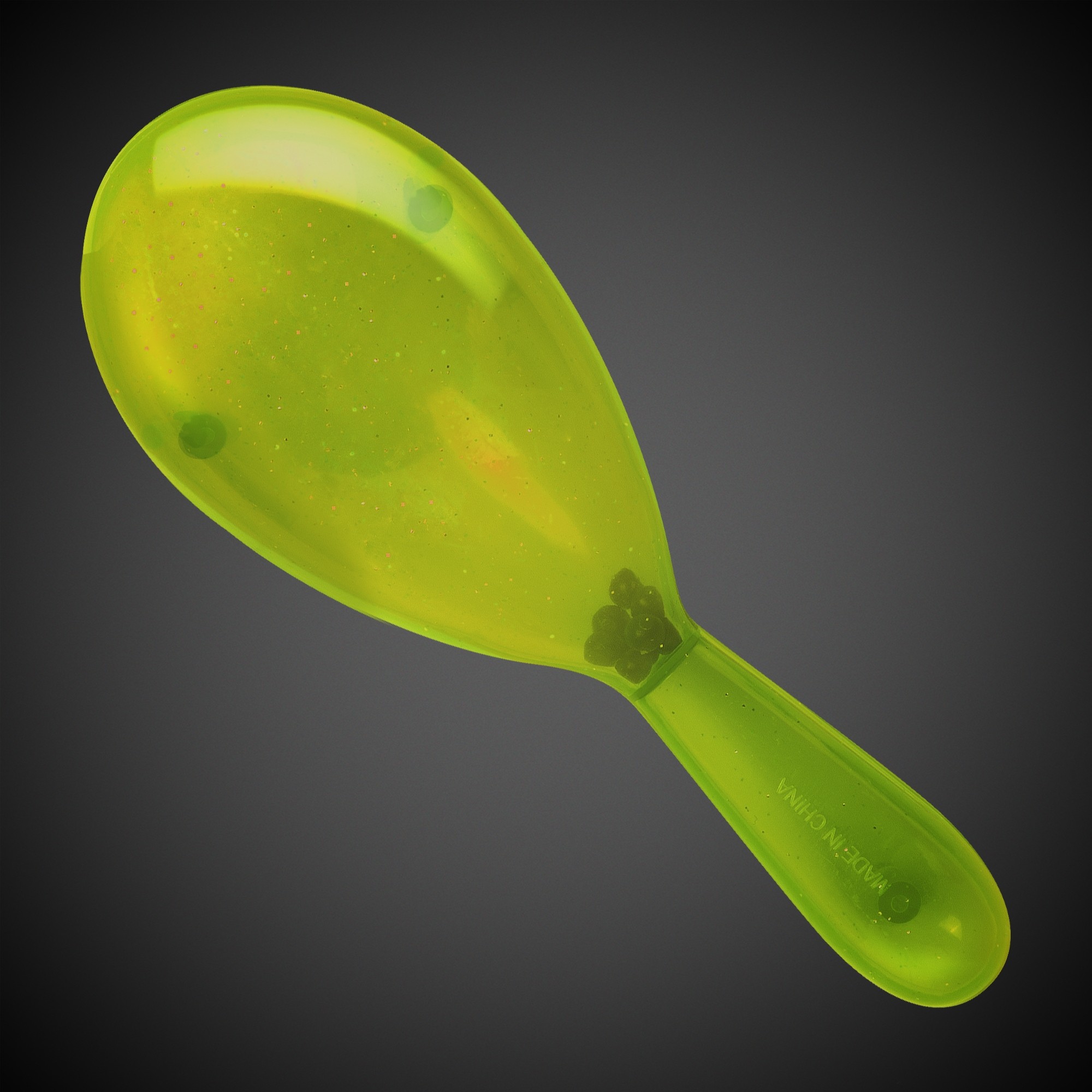 Yellow 7" Plastic Glitter Maraca 4