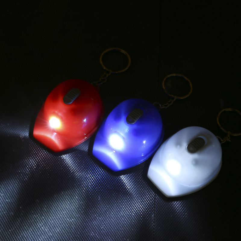 Simulation Helmet Beer Bottle Opener Keychain with LED Light 2