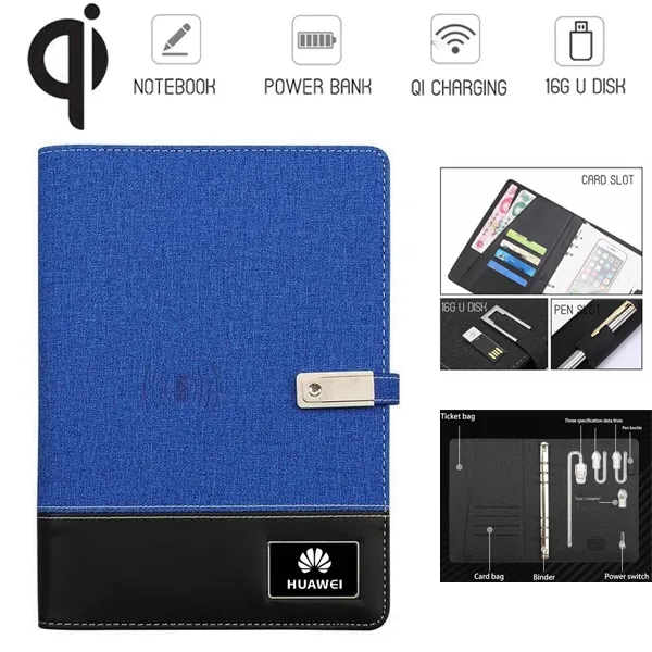 Diary Notebook w/ 8000mAh Wireless Power Bank & 16GB U Disk 5