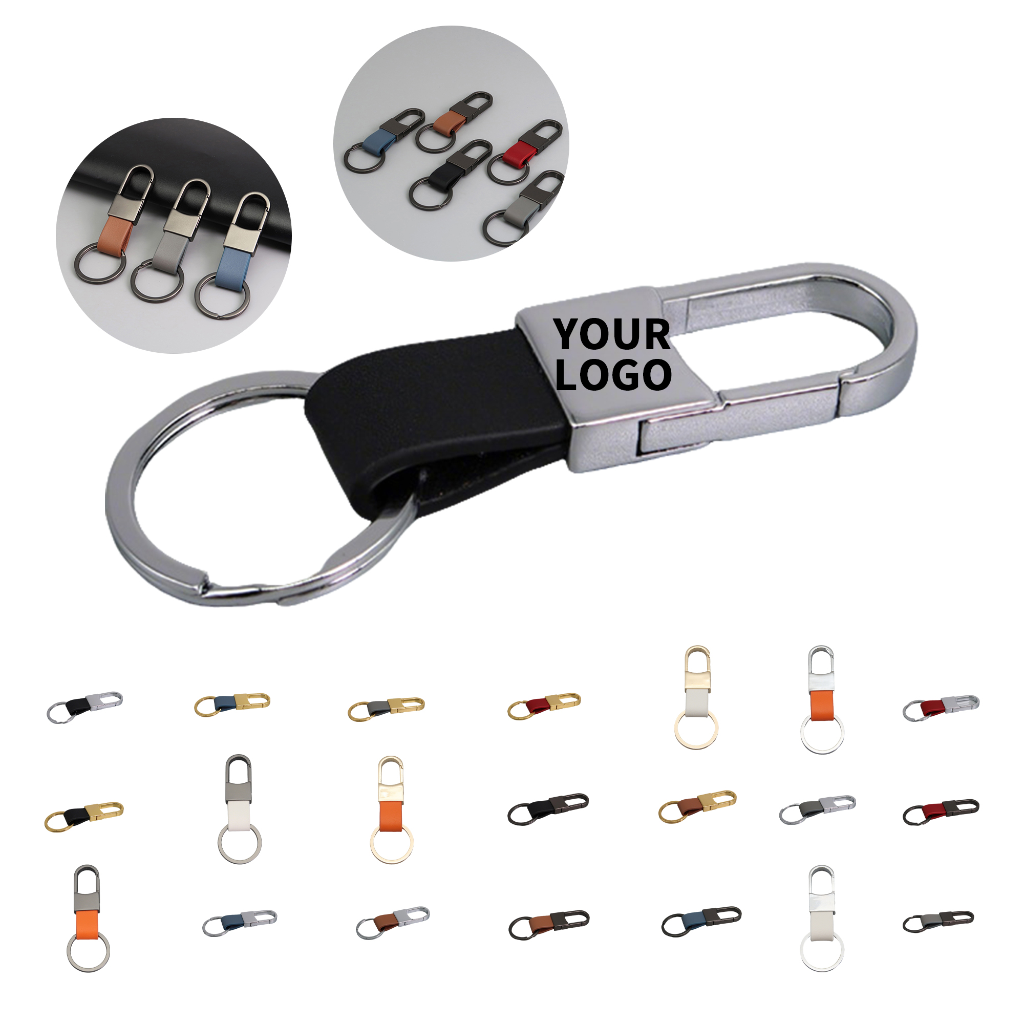 Zinc Alloy Key Holder With PU Leather Strap 3.35" Length X 1.26" Width 4