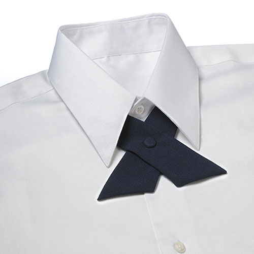 Dark Navy Blue Poplin Uniform Crossover Tie 2