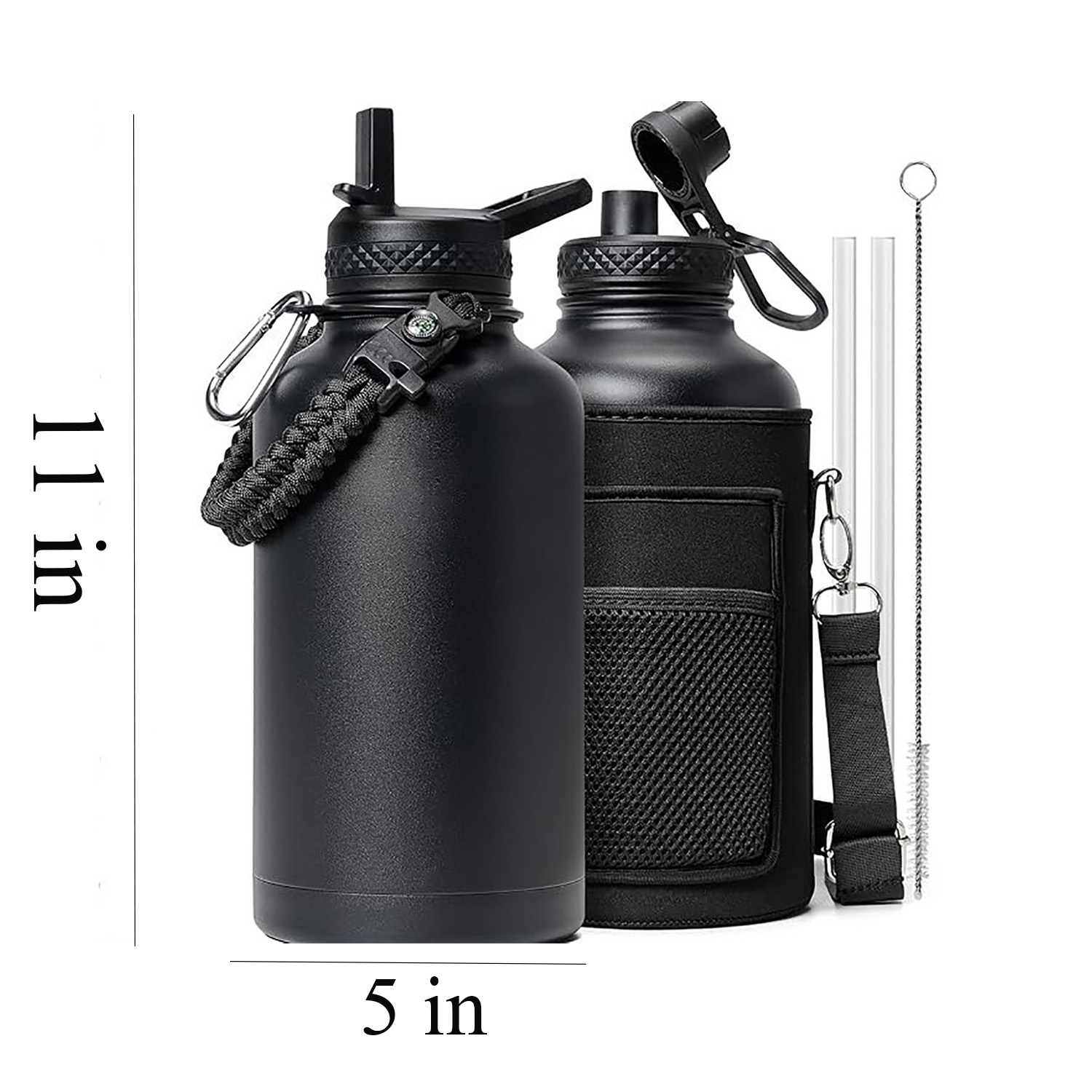 64oz Stainless Steel Insulated Water Bottle w/ Sleeve, custom water bottle with logo imprint 5