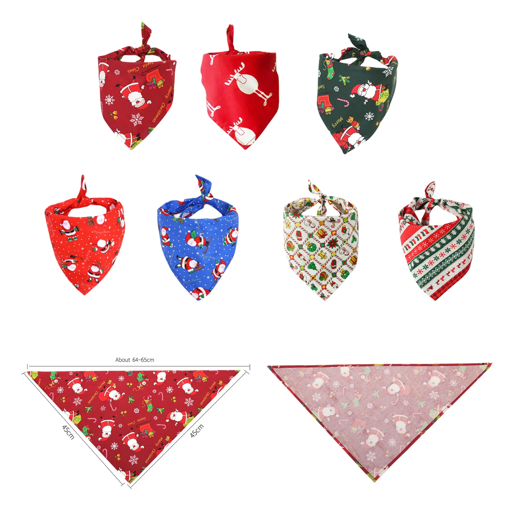 Full Color Pet Triangle Scarf Bandanna 2