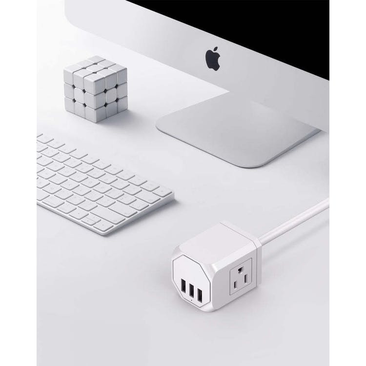 3 Wall Outlets with 3 USB Ports - 5' cord 2
