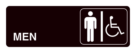 Men's Handicapped Restroom Sign