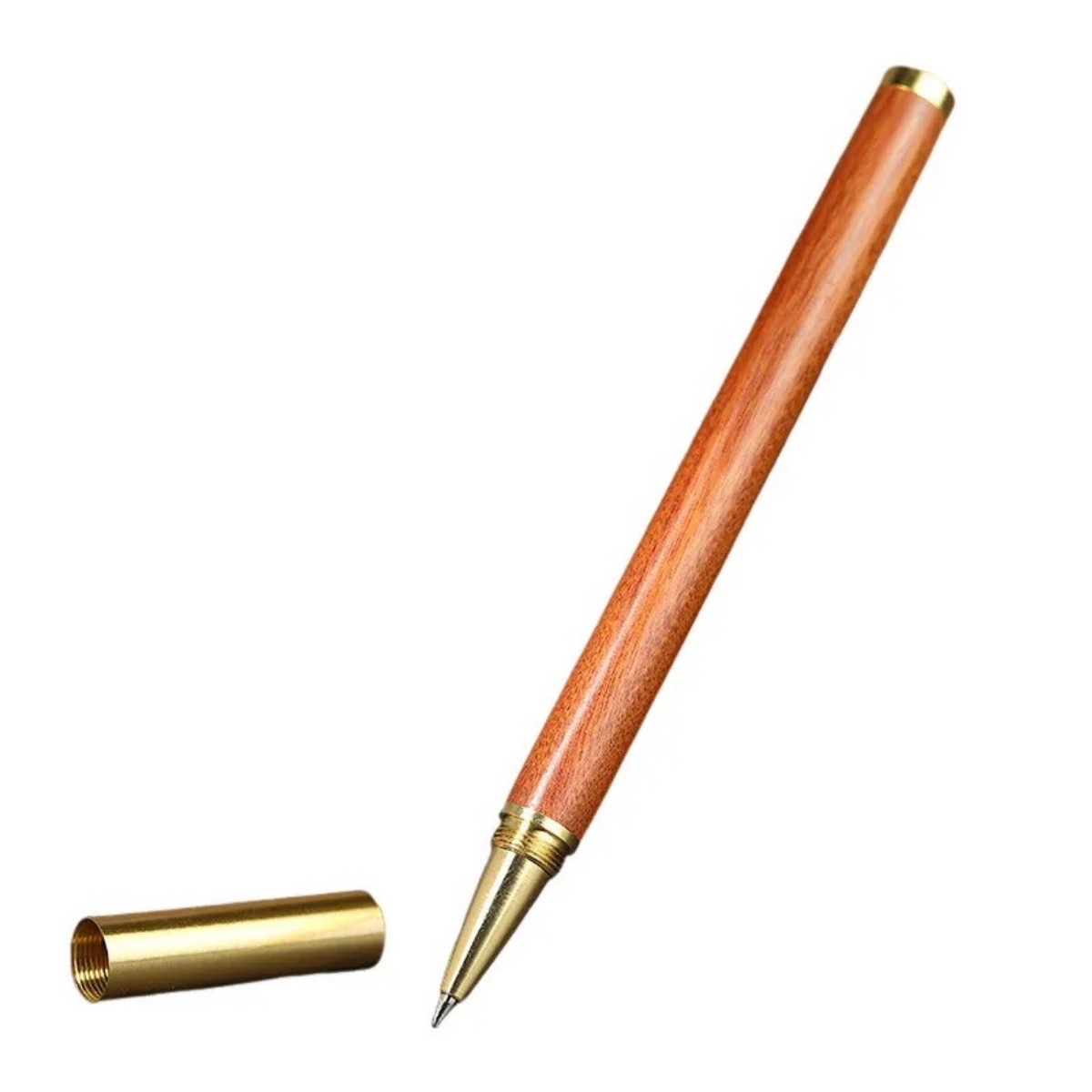 Wooden Office Pen with Brass Trim 5
