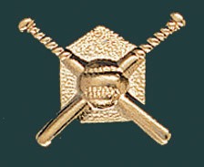 Baseball Metal Chenille Letter Insignia Pin 1