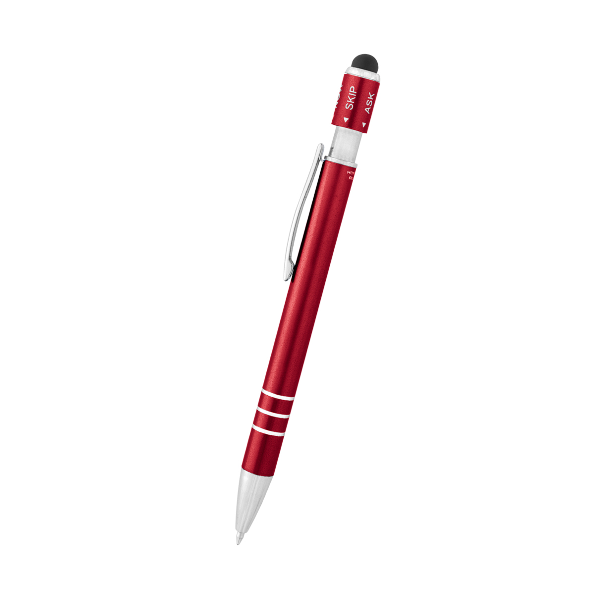 Recycled Aluminum Spin Game Top Pen With Stylus 12