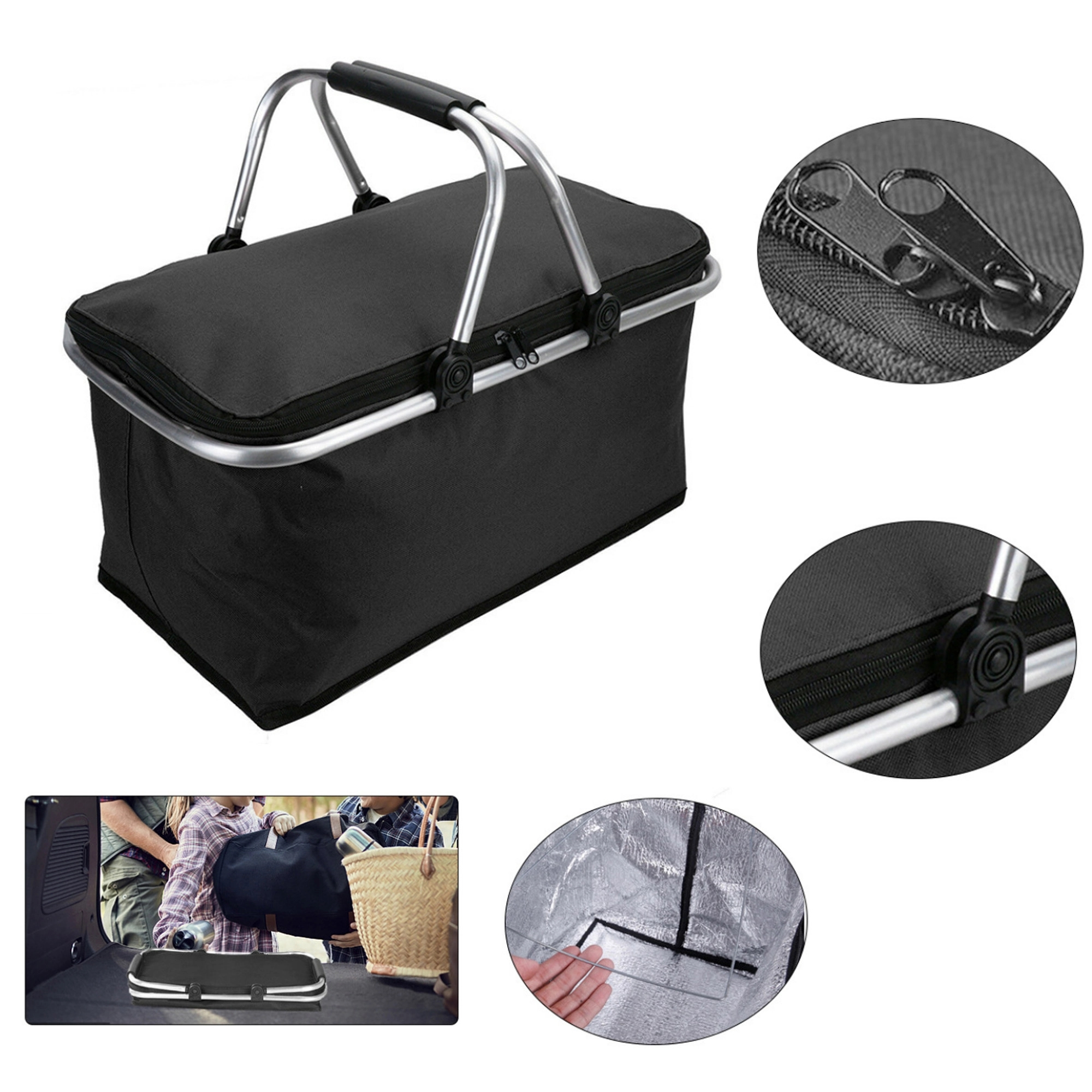 Insulated Collapsible Picnic Basket 9