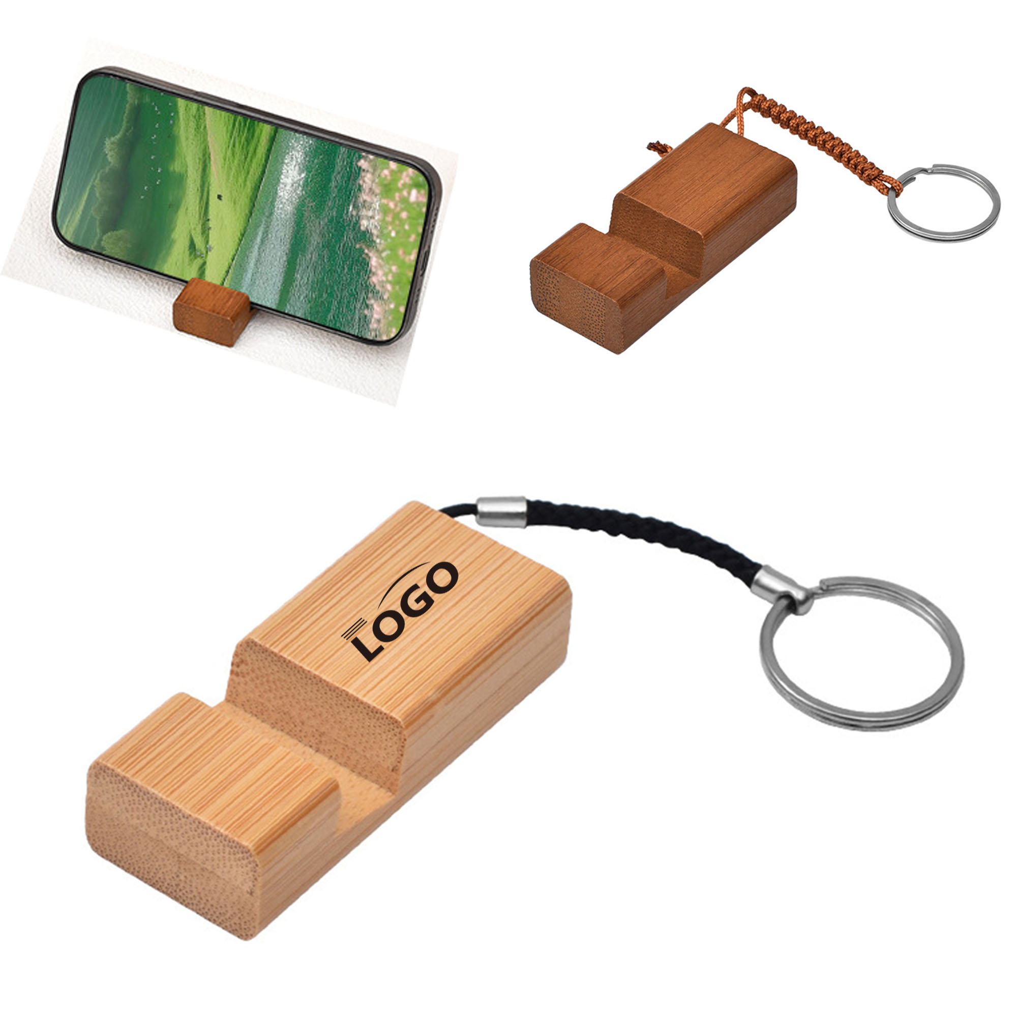 MOQ30 Unique Wooden Keychain Business Gifts Customized Logo 1