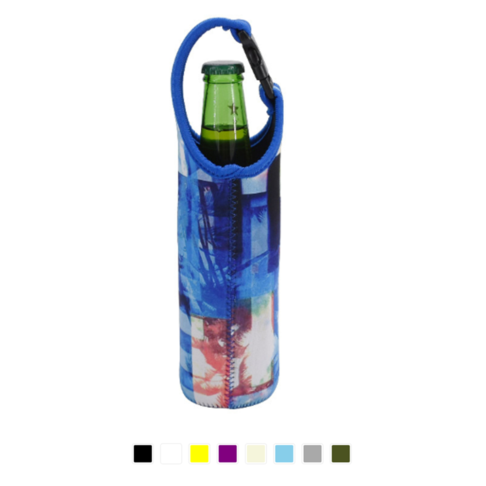 Neoprene Bottle Carrier Holder Pouch, custom koozie with logo imprint 4