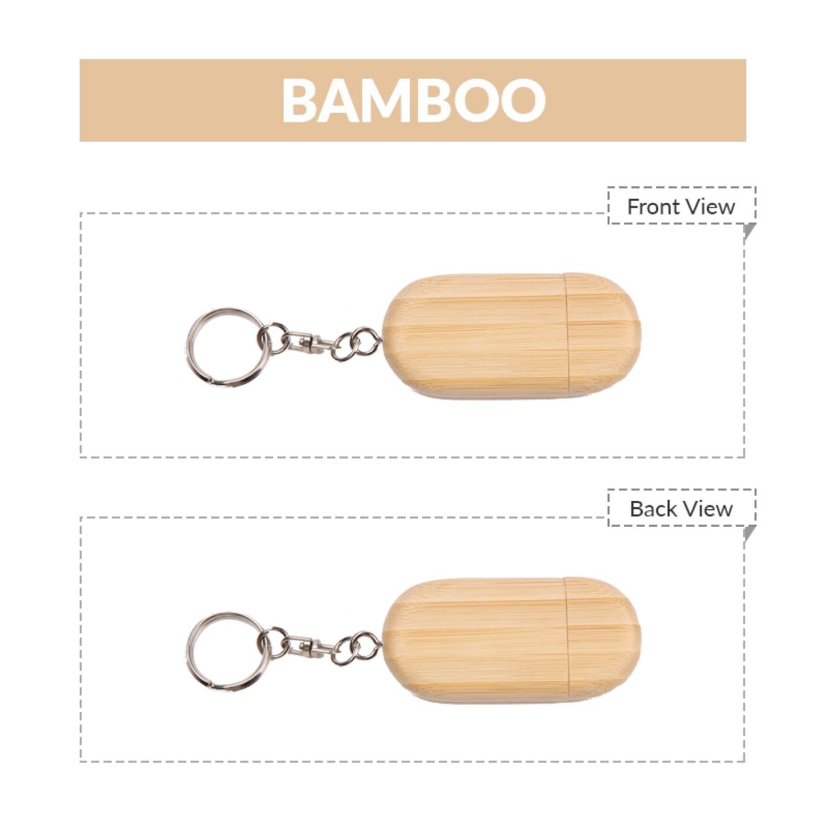 Wooden Racetrack USB Flash Drive with Keyring 17