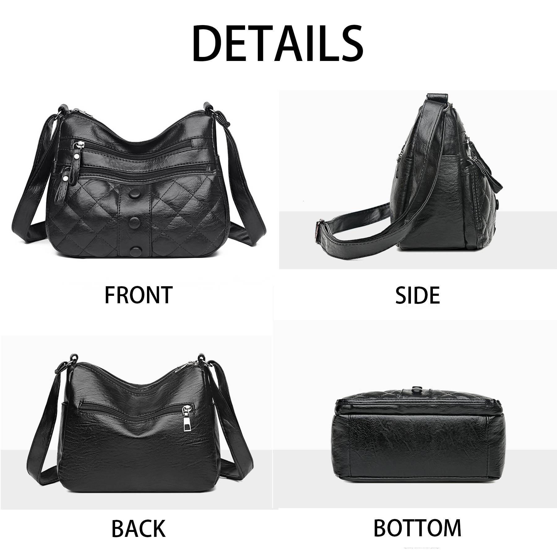 PU Leather soft shoulder cross-body bag 6