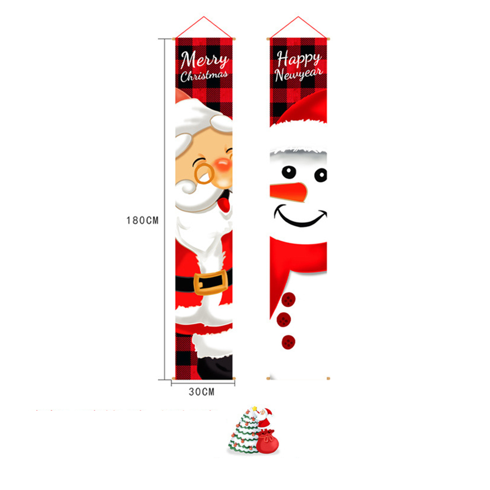 Christmas Santa Claus Snowman Door Hanger 4