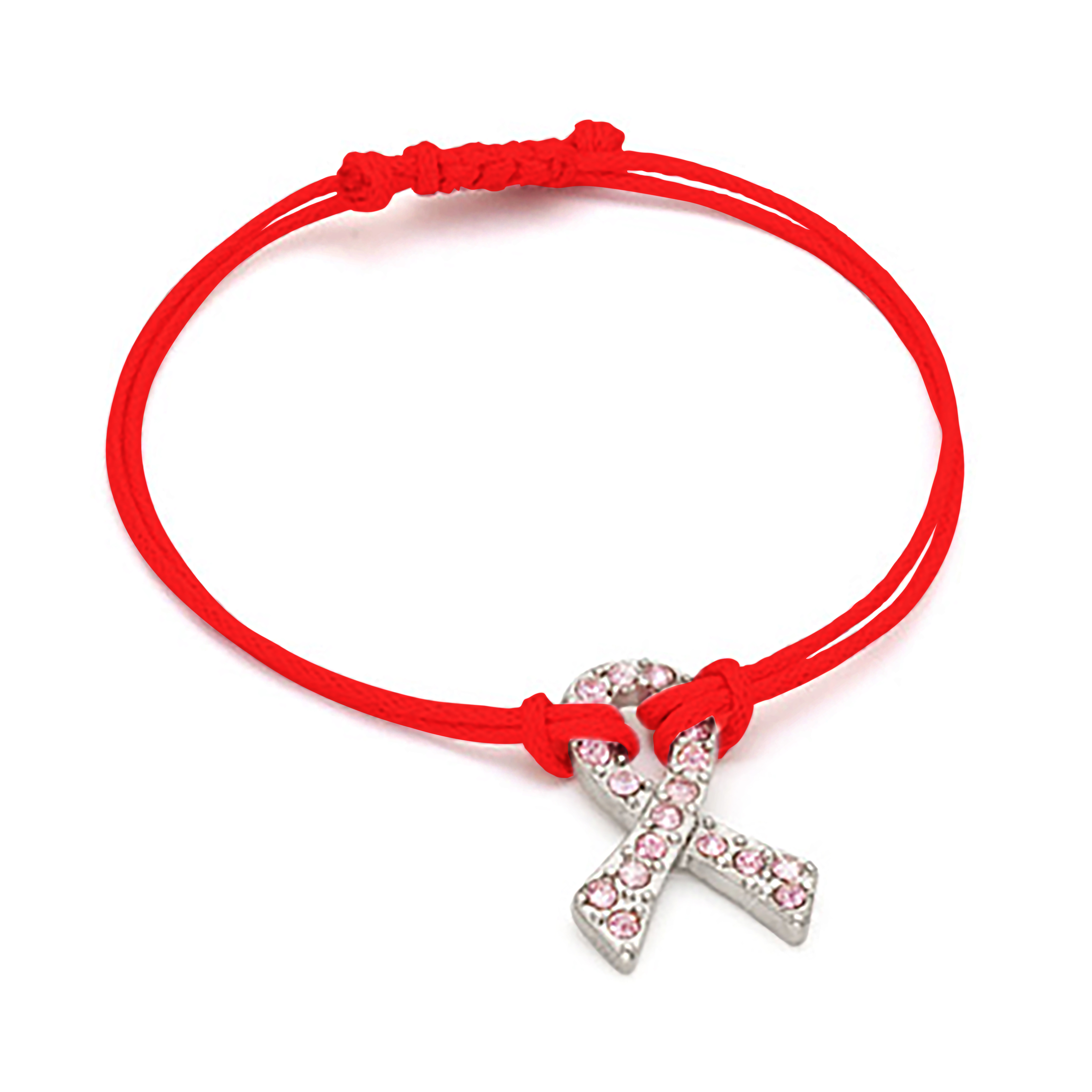 Crystal Breast Cancer Awareness Pink Ribbon Bracelet 9