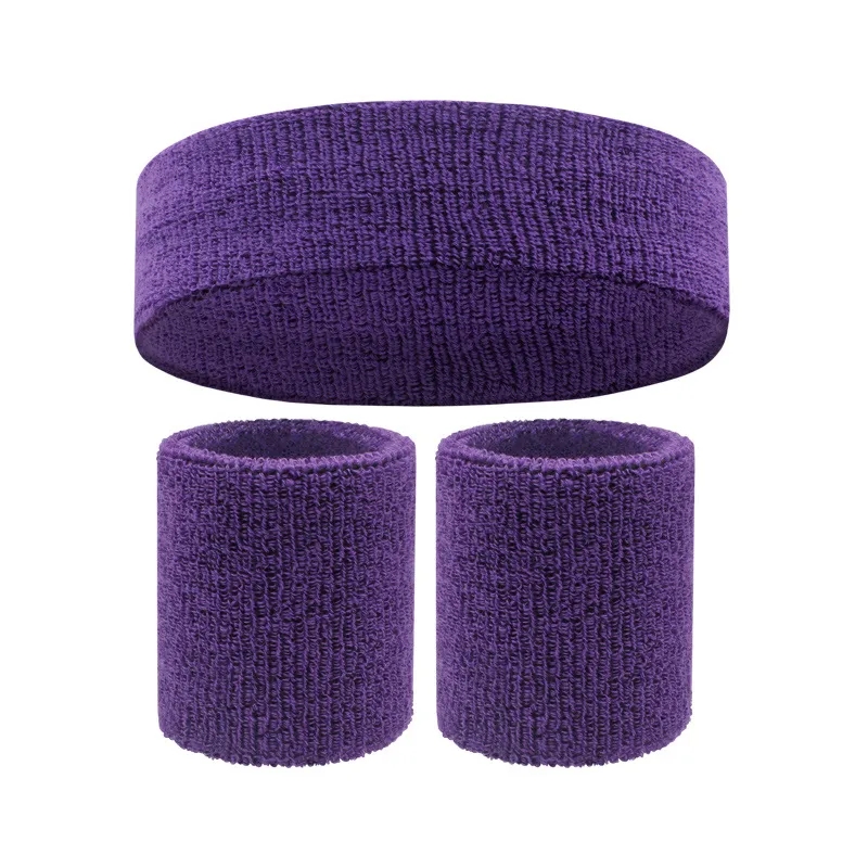 Sweatband Sports Headband Wristband Set 17