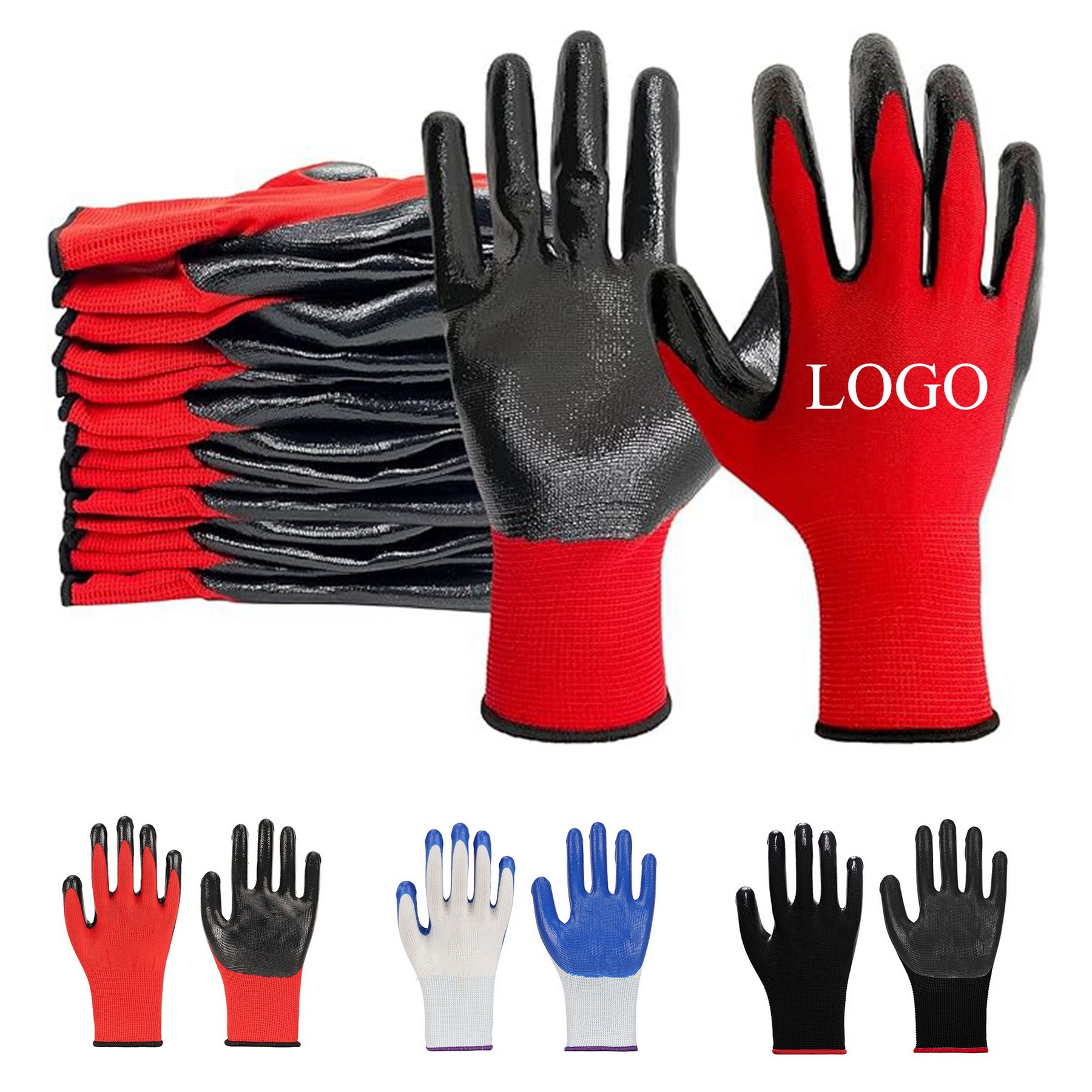 Nitrile Anti-slip Labor Protection Gloves for Construction Site