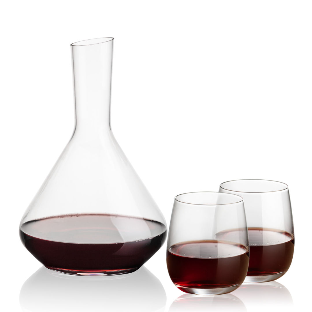 Terrassa Carafe & Crestview Stemless Wine 3