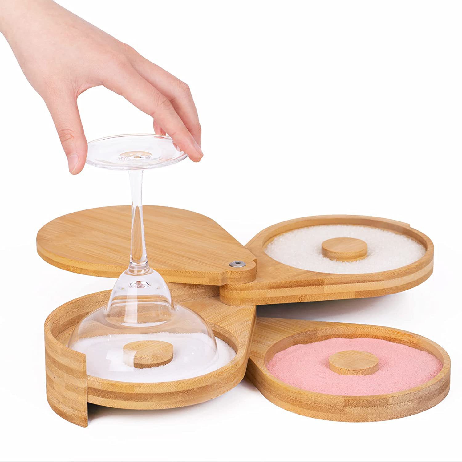 Rotating Bamboo Salt Rimmer Box 6