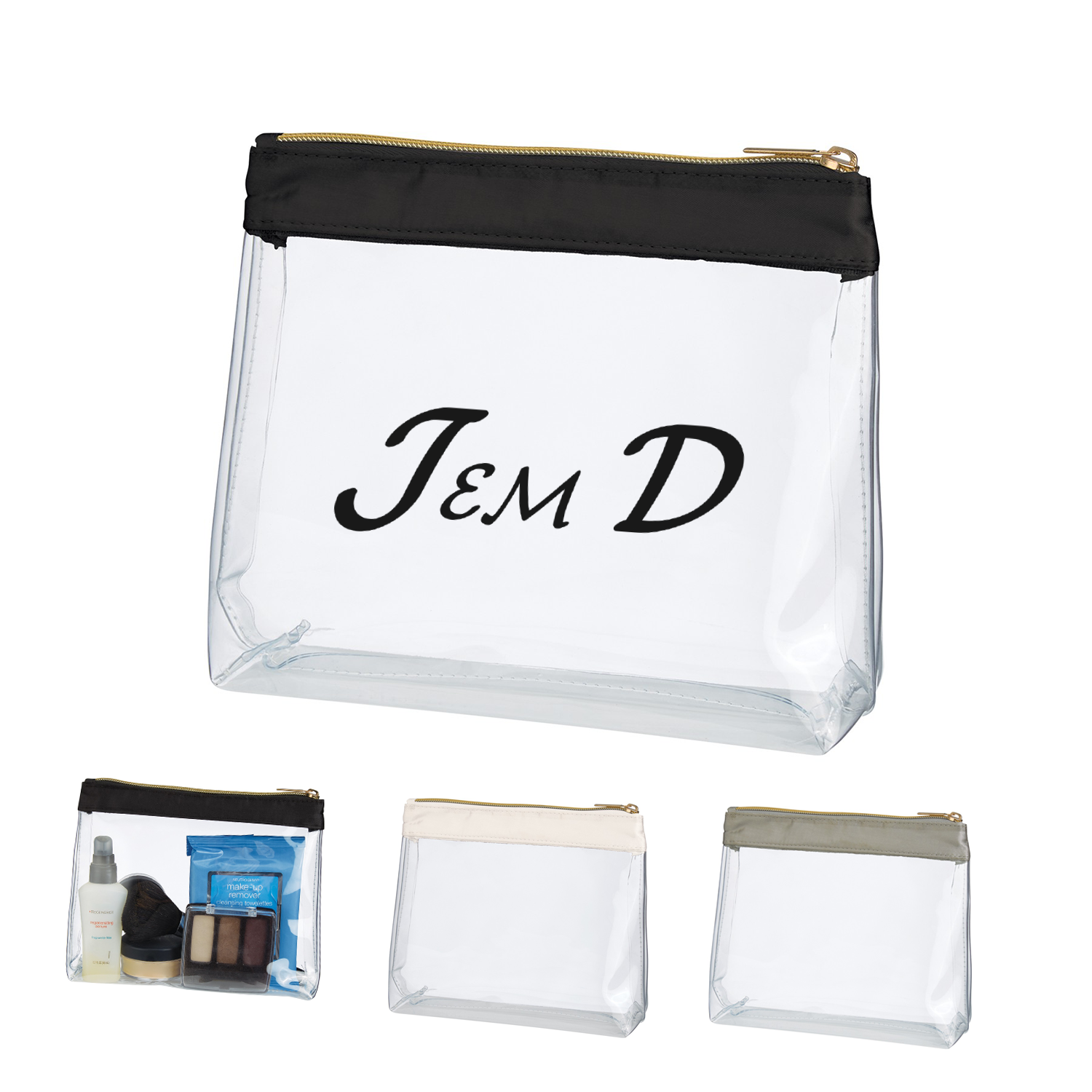 Satin Clear Cosmetic Bag 3