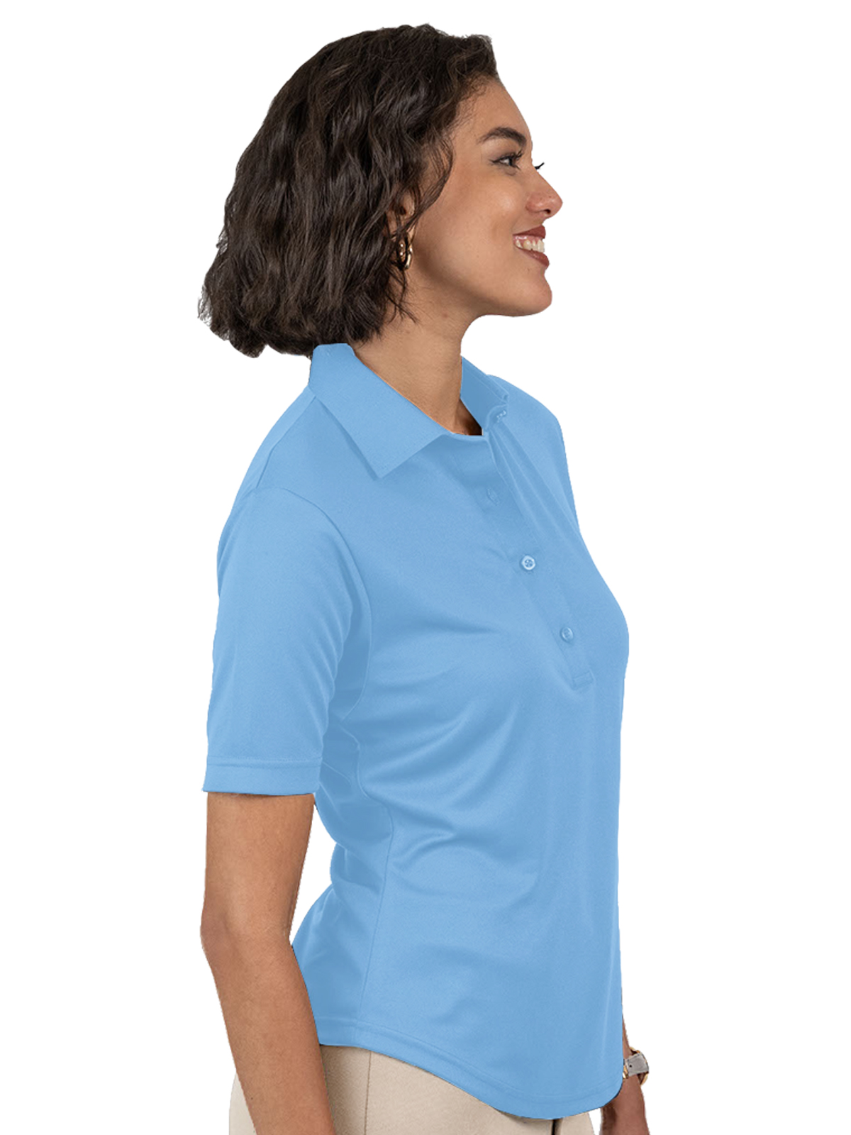 Blue Generation - Women's Pocketless Bonded Collar Dress Polo 9