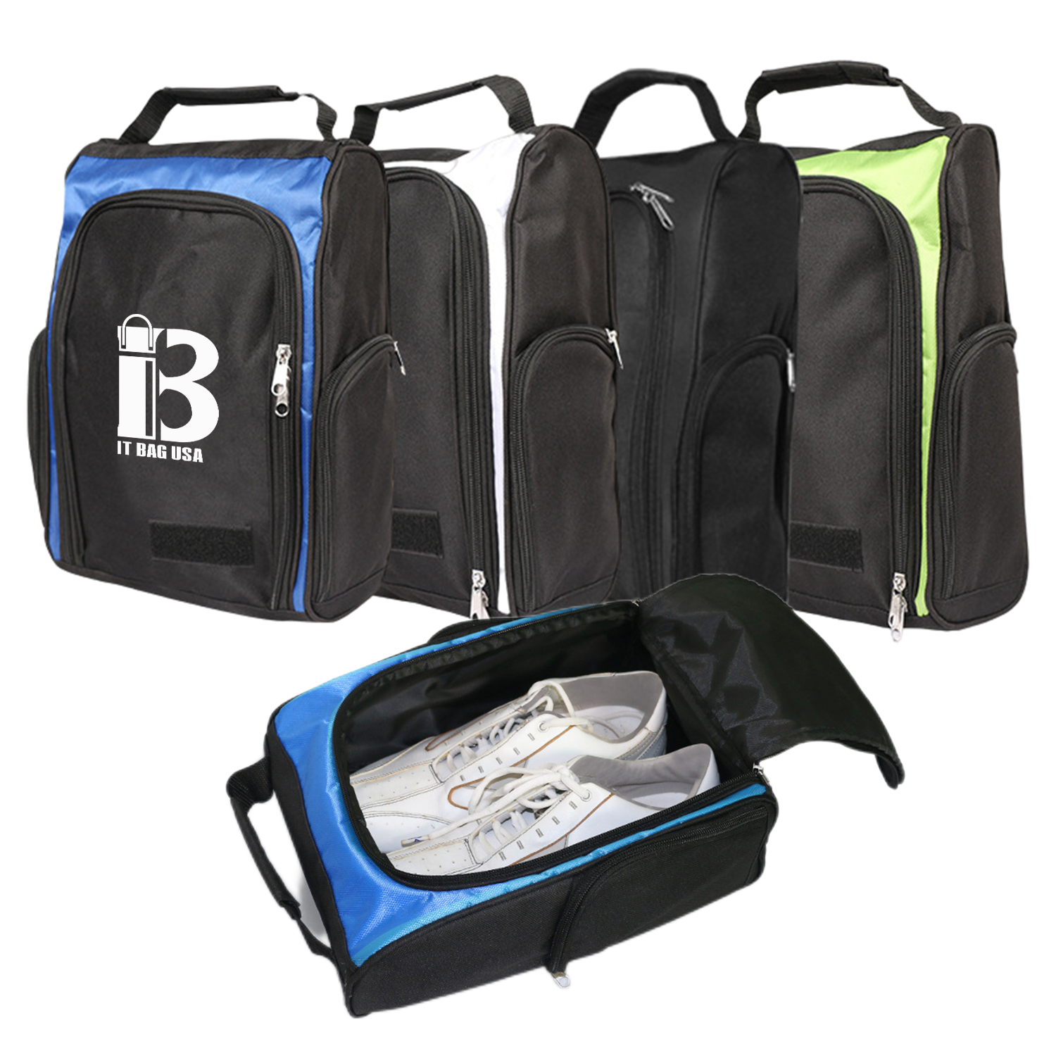 Zippered Golf Shoe Bag With Outside Pockets 1