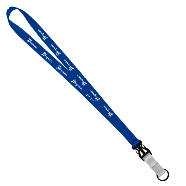 3/4" Multi color (Top and bottom) Nylon Lanyard with Plastic Slide Buckle R 290