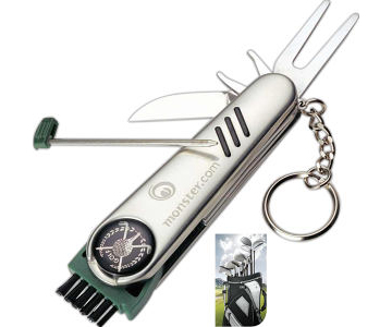Stainless Steel Pocket Golf Tool Kit 7-In-1 Keychain 1