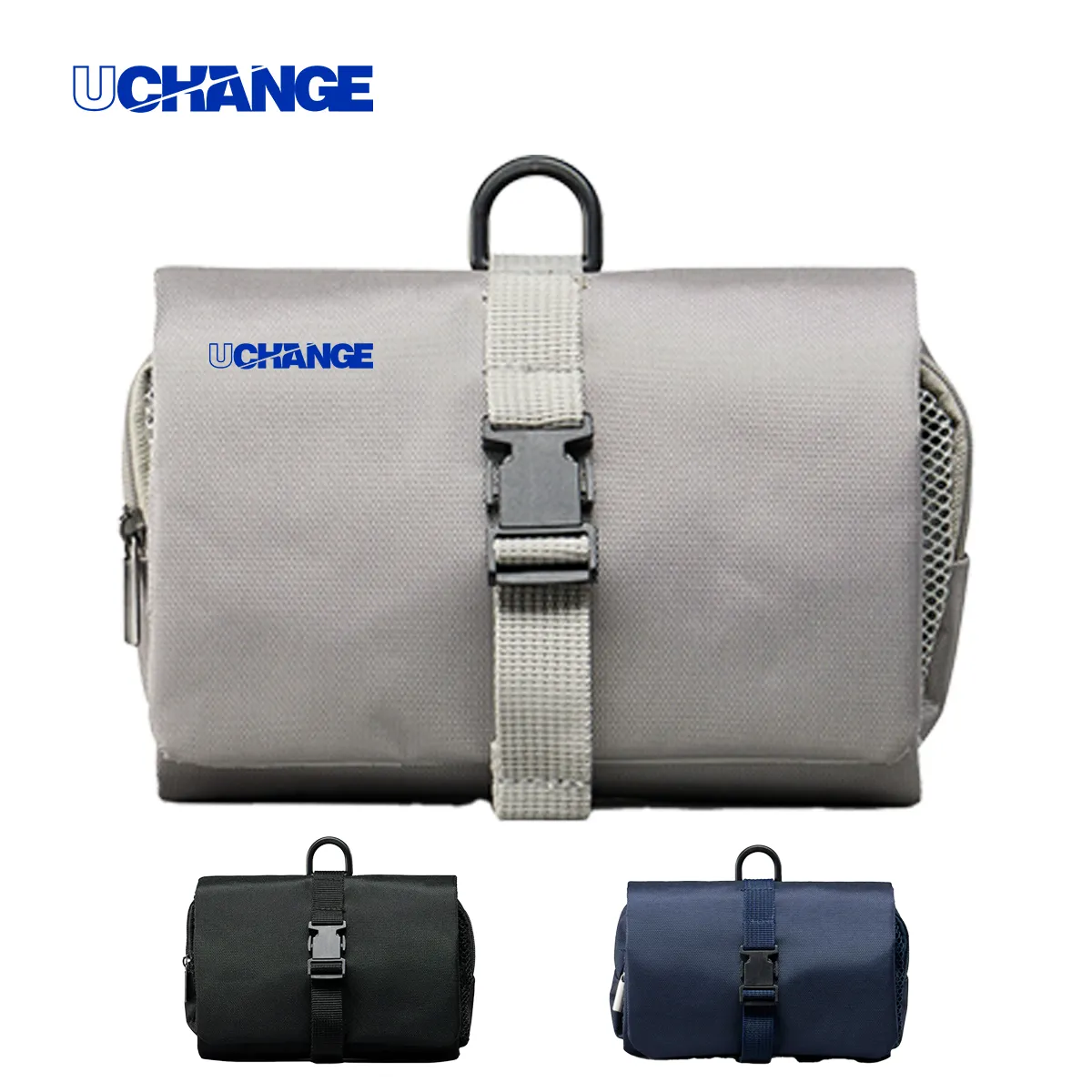 Compact Foldable Hanging Toiletry Bag With Buckle 3