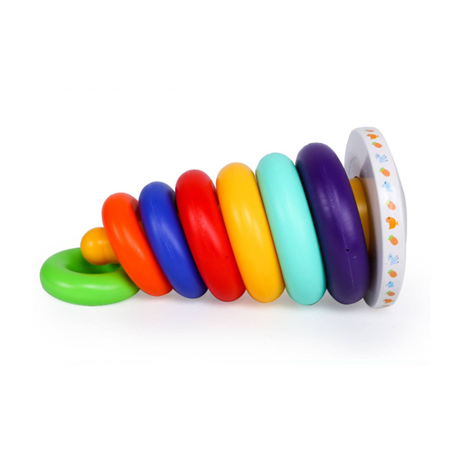 Safe Plastic Educational Rainbow Stacking Tower Toy 4