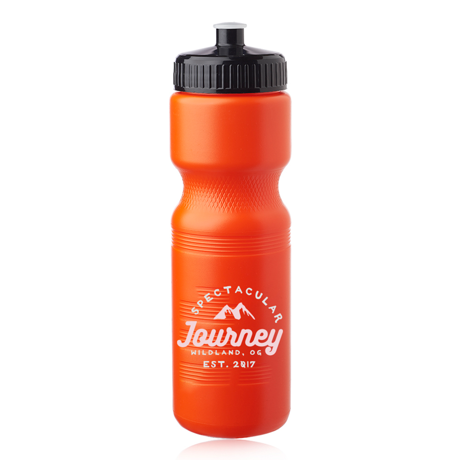 Push Cap Plastic Water Bottle 28 oz 10