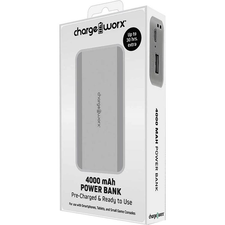4000 mAh Power Banks - Silver Pre-Charged 2