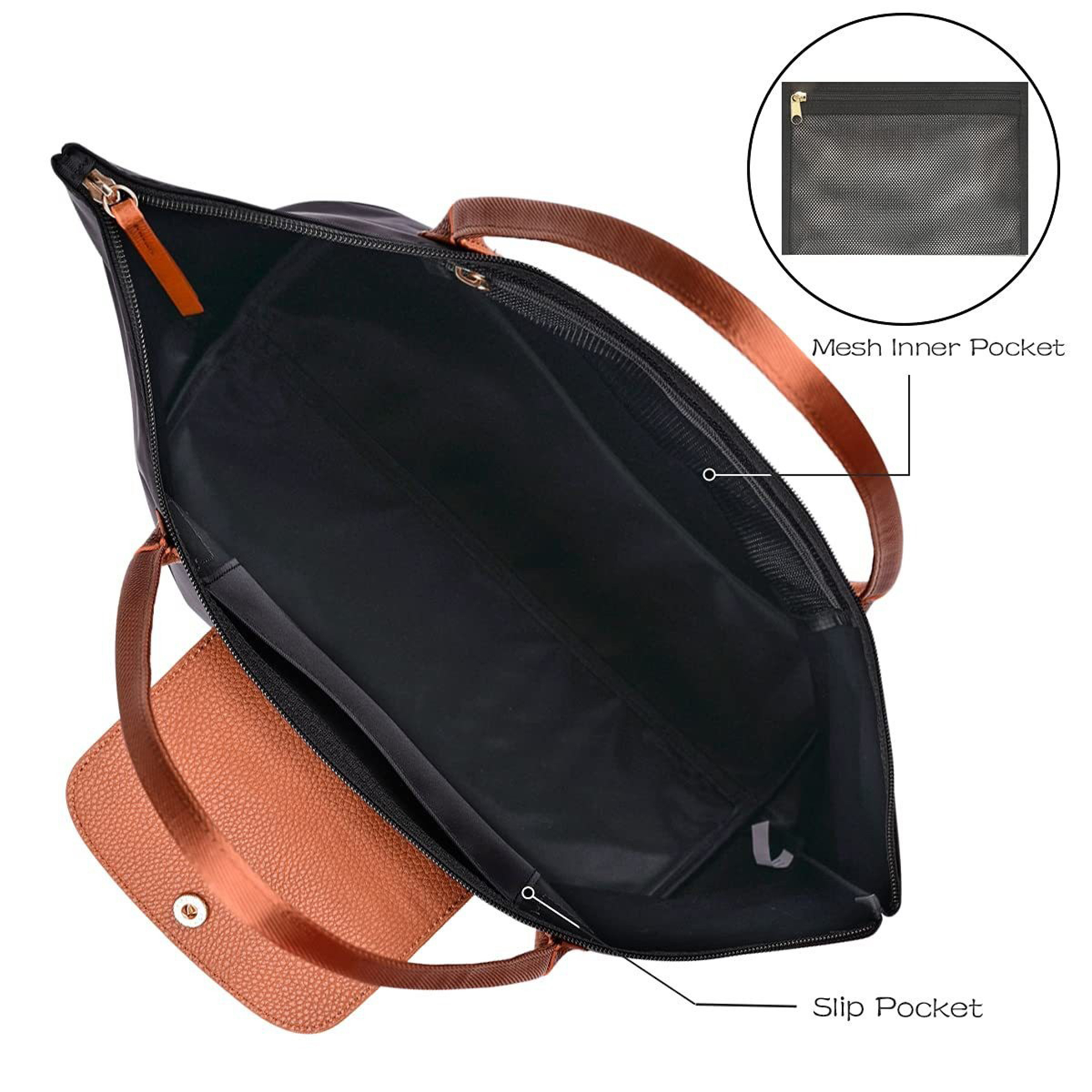 Oxford Foldable Large Capacity Handheld Shopping Bag, custom tote bag with logo imprint 6