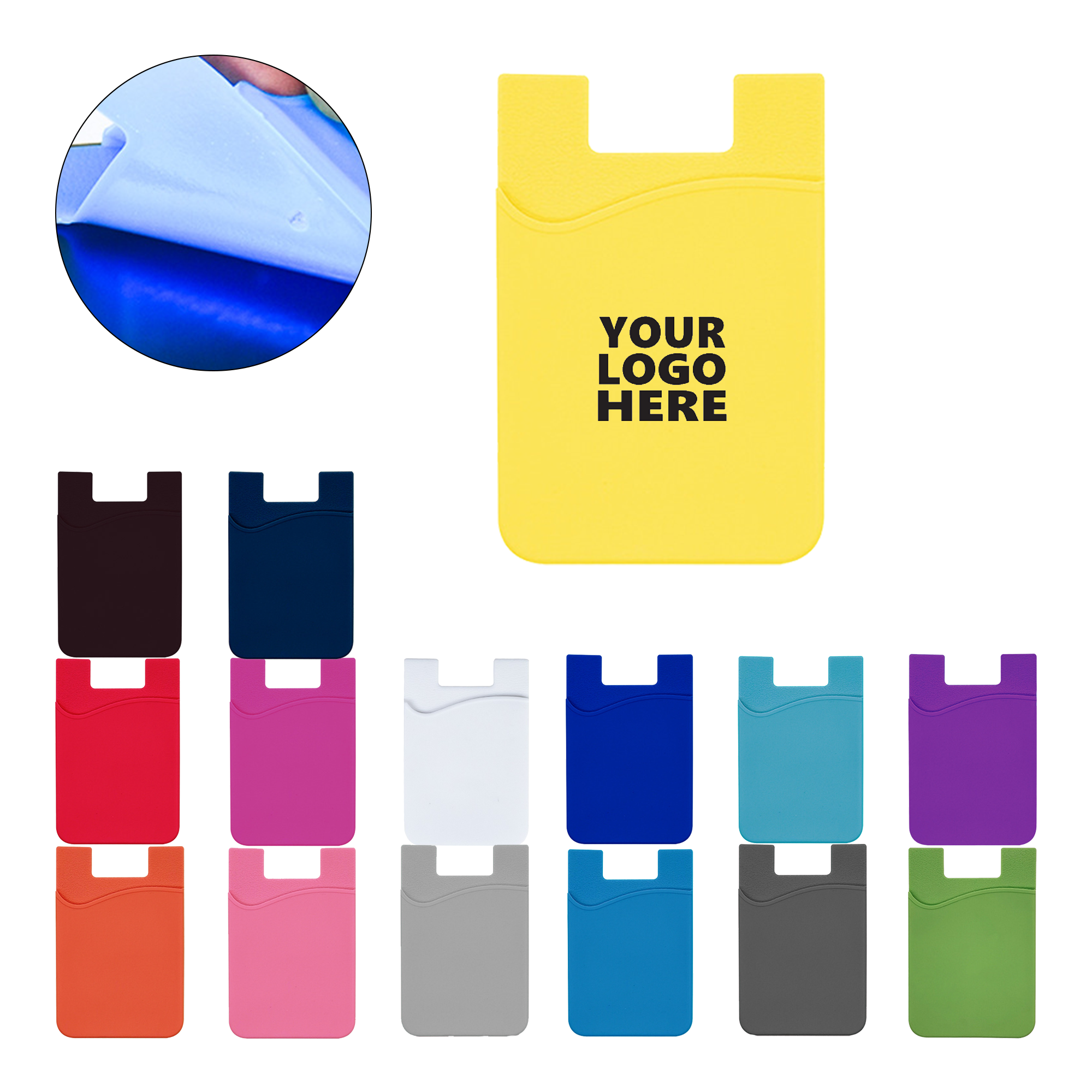 Silicone Phone Back Sticker Card Sleeve 1