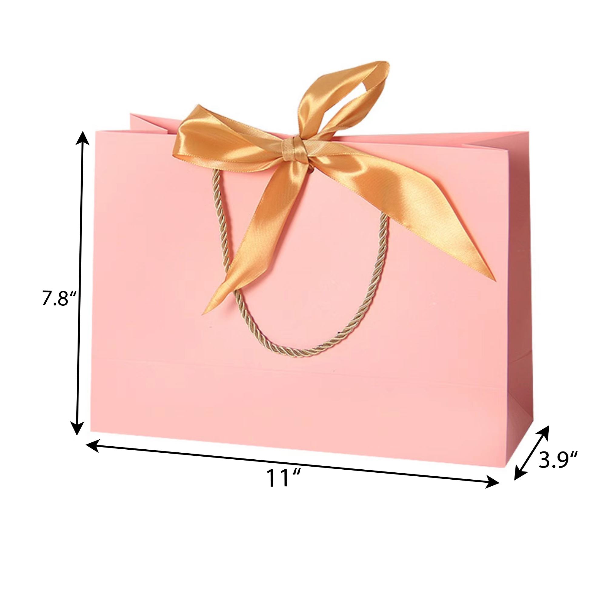 Horizontal Paper Gift Bag with Bow Ribbon 2