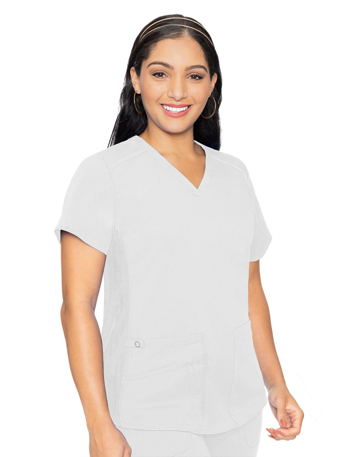 Med Couture - MC Touch - Women's 4-Pocket V-Neck Shirttail Top 64