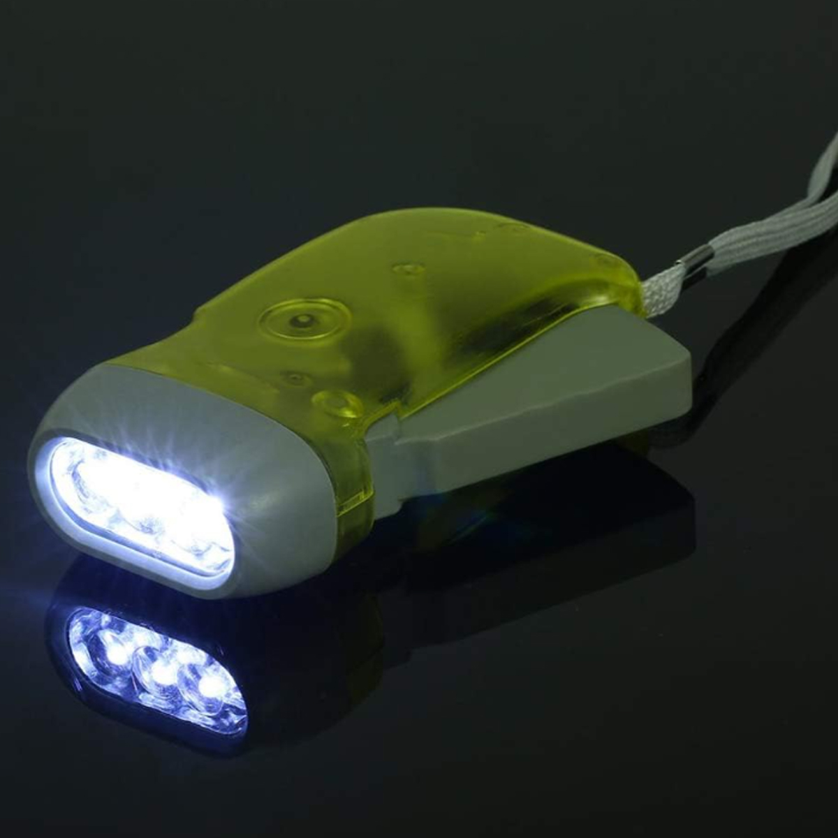 Hand Crank LED Flashlight with Dynamo Power 2