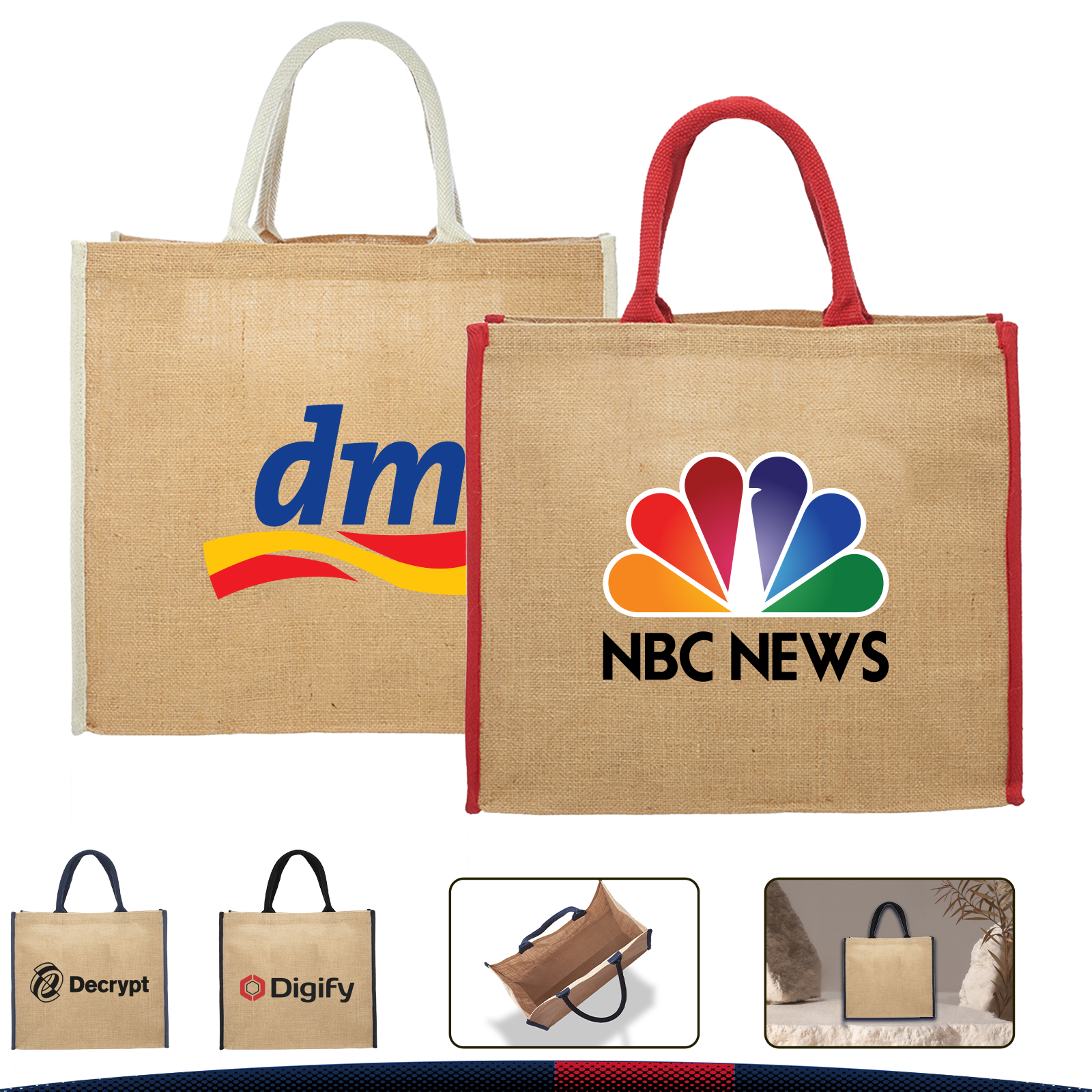 Maris Jute Tote Bag, custom tote bag with logo imprint 6