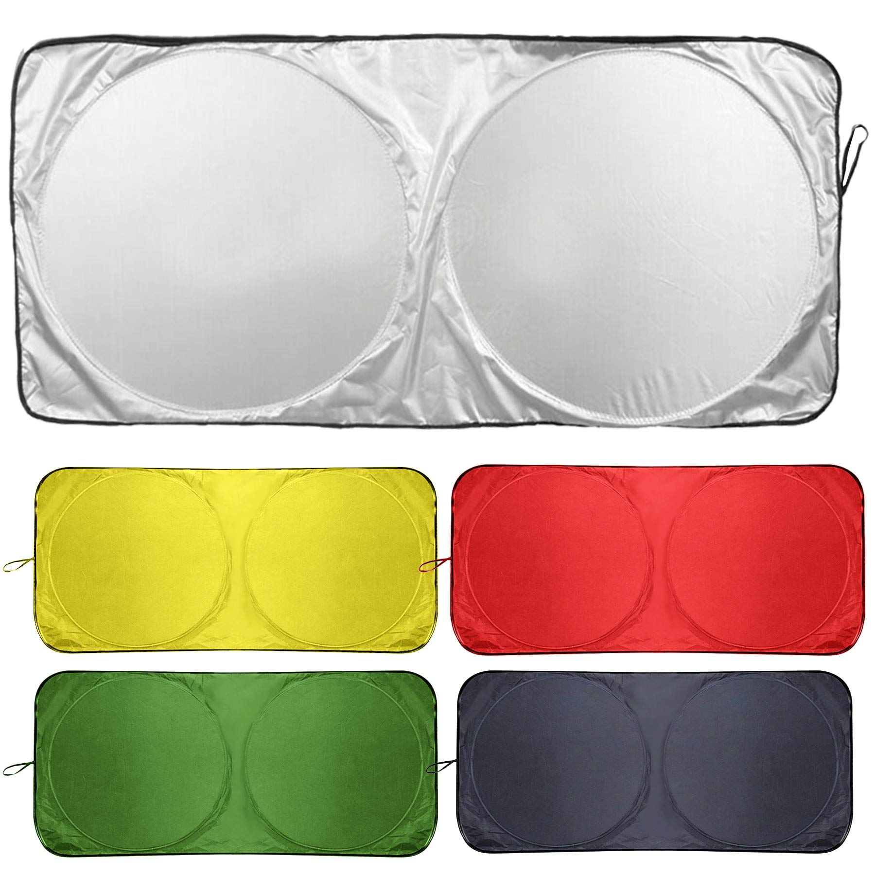 Printed Collapsible Loop Car Window Sunshade 1