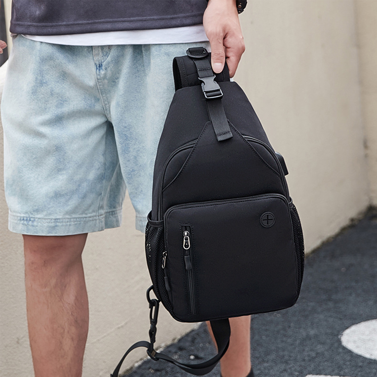 Chest Bag with Front Square Pocket 3