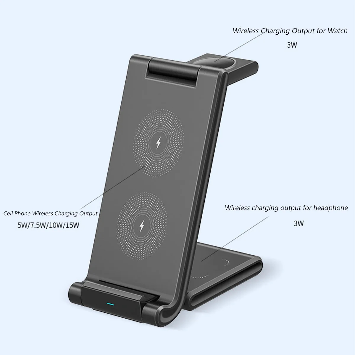 3 in 1 Foldable Wireless Charger Stand 9