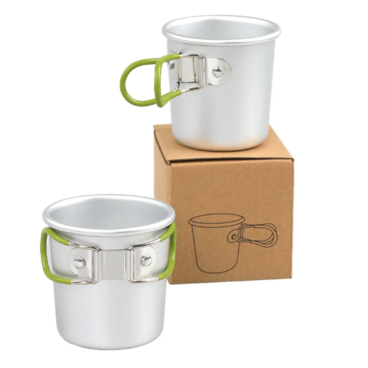 5 OZ. Portable Outdoor Camping Water Cup  Aluminum Beer Mug 4