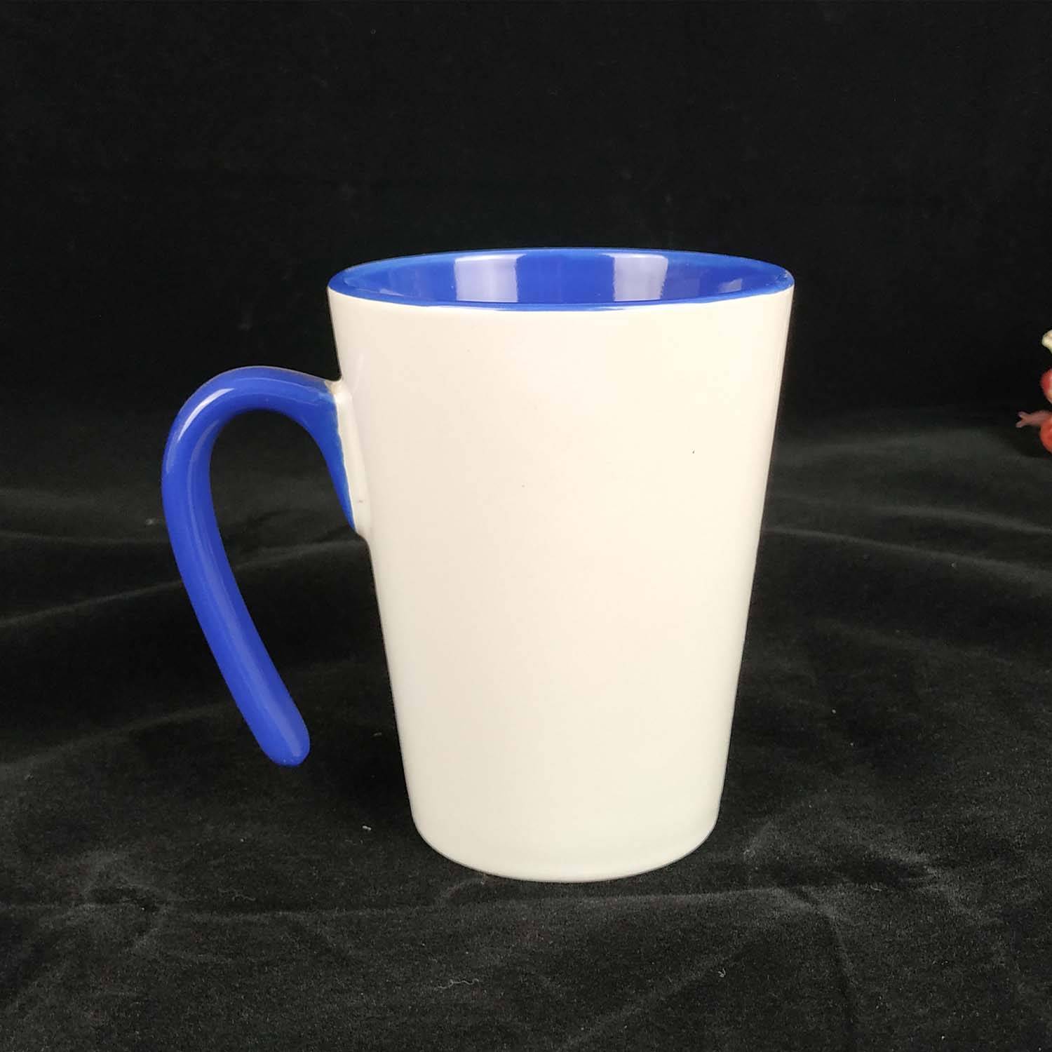 12OZ V-Shaped With Open Handle Ceramic Cup 3