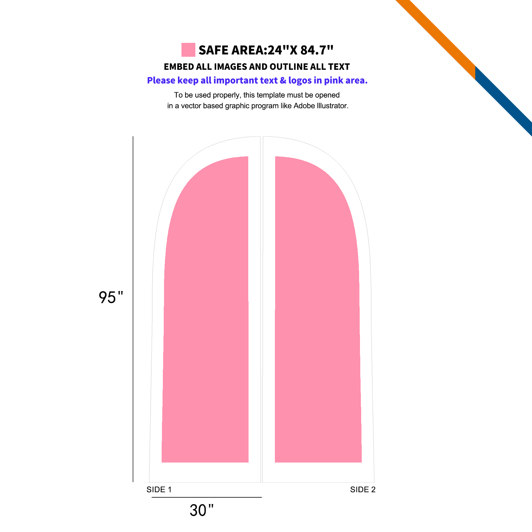 10' Froser Double-Sided Straight Flag 4