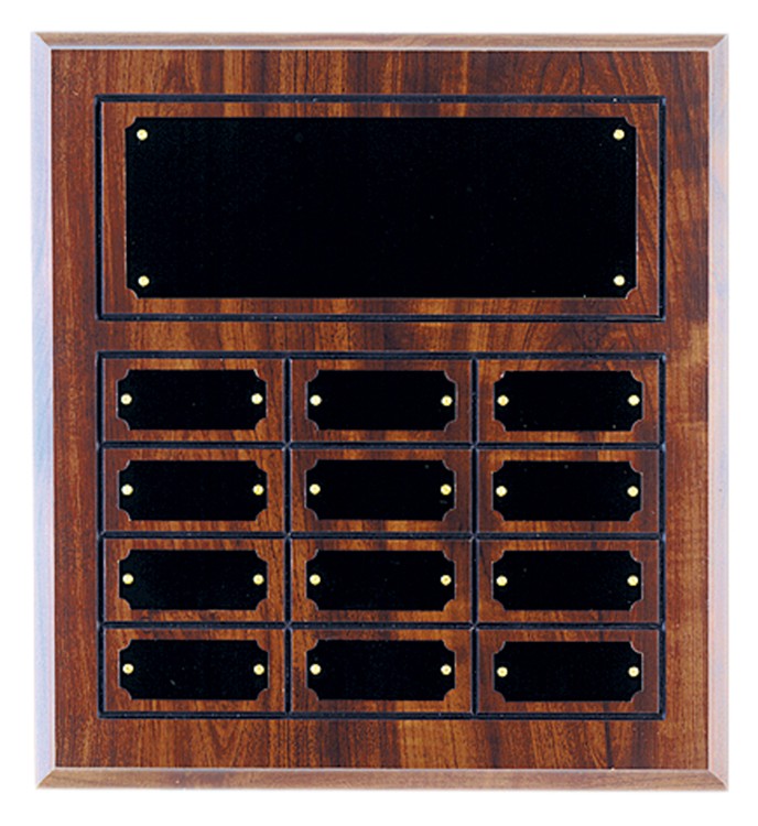 12 Plate Cherry Finish Perpetual Plaques 2