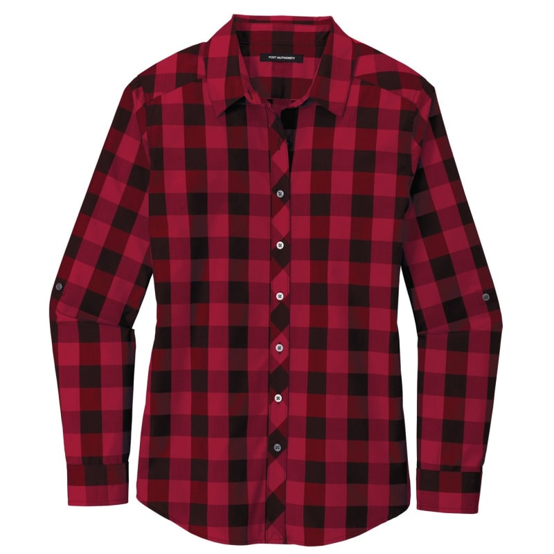 Port Authority Ladies Everyday Plaid Shirt. 4