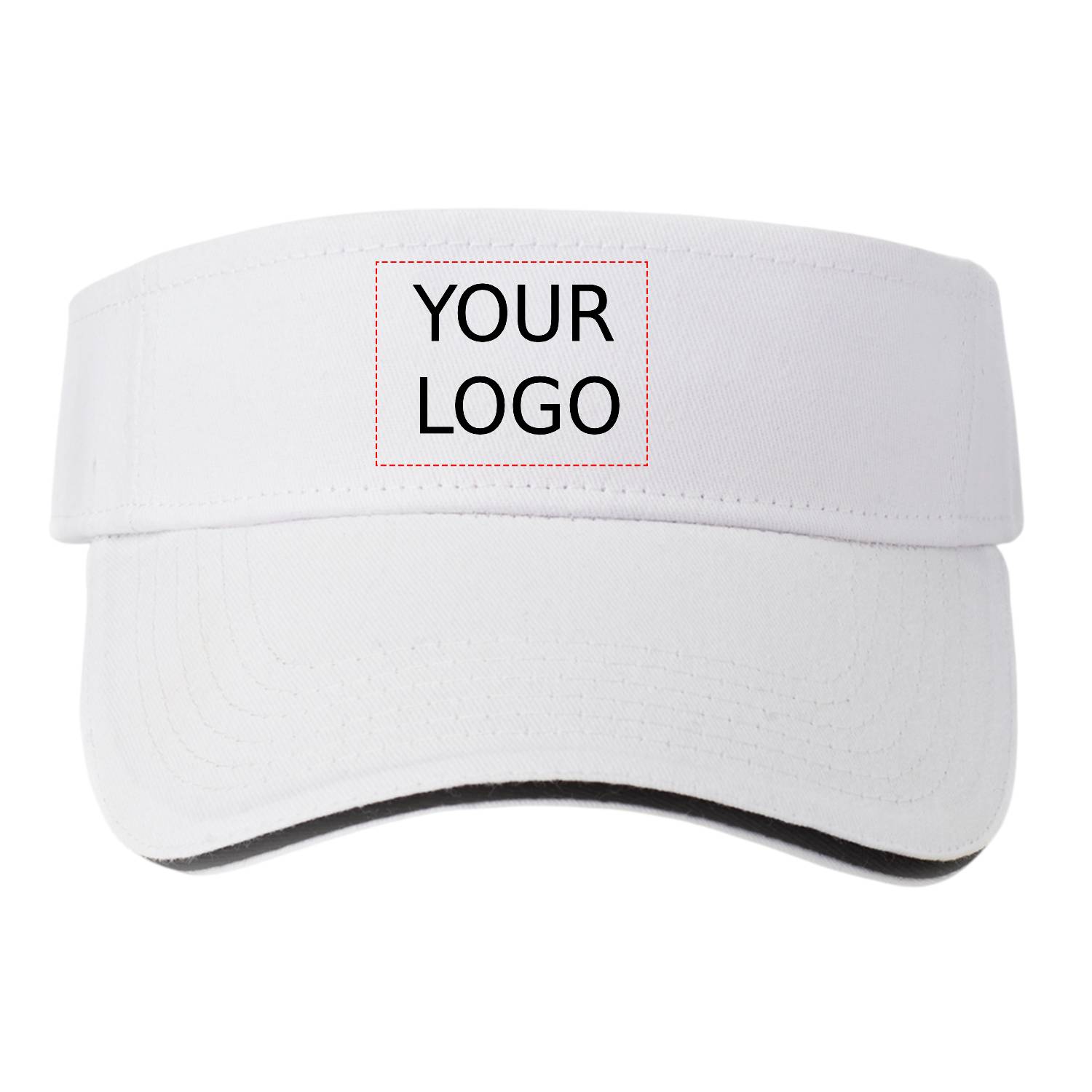Strap Closure Cotton Sandwich Visor 2