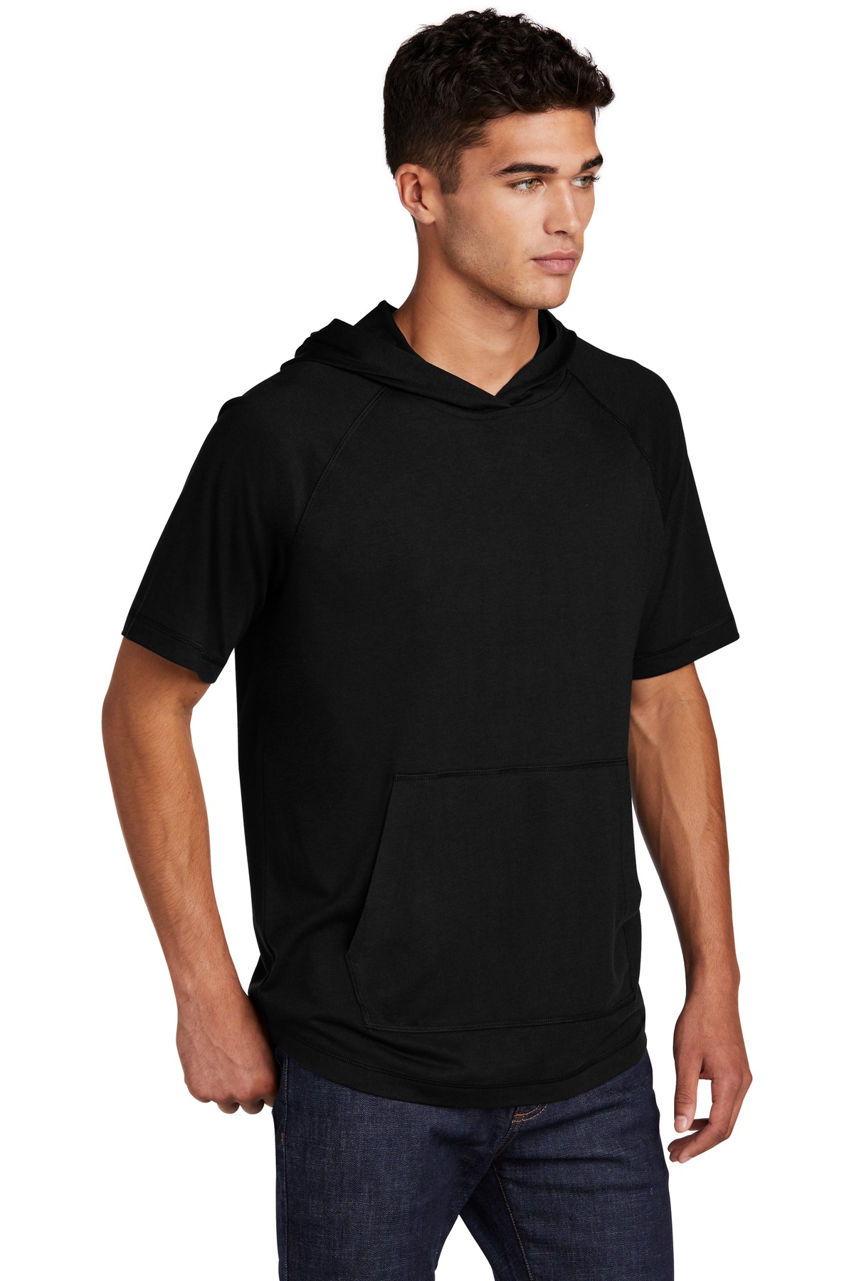 PosiCharge Tri-Blend Wicking Short Sleeve Hoodie