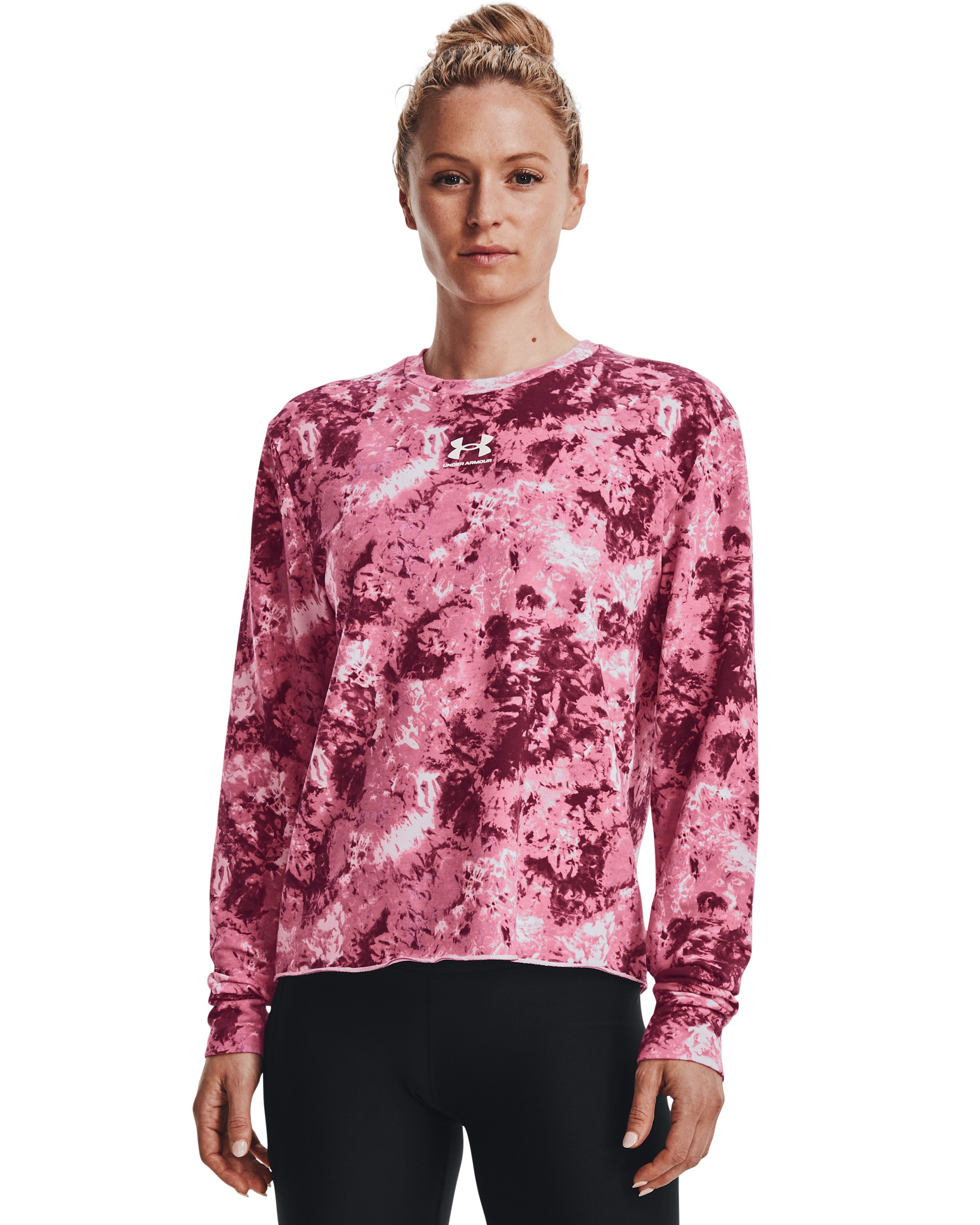 Women's UA Rival Terry Printed Crew  1