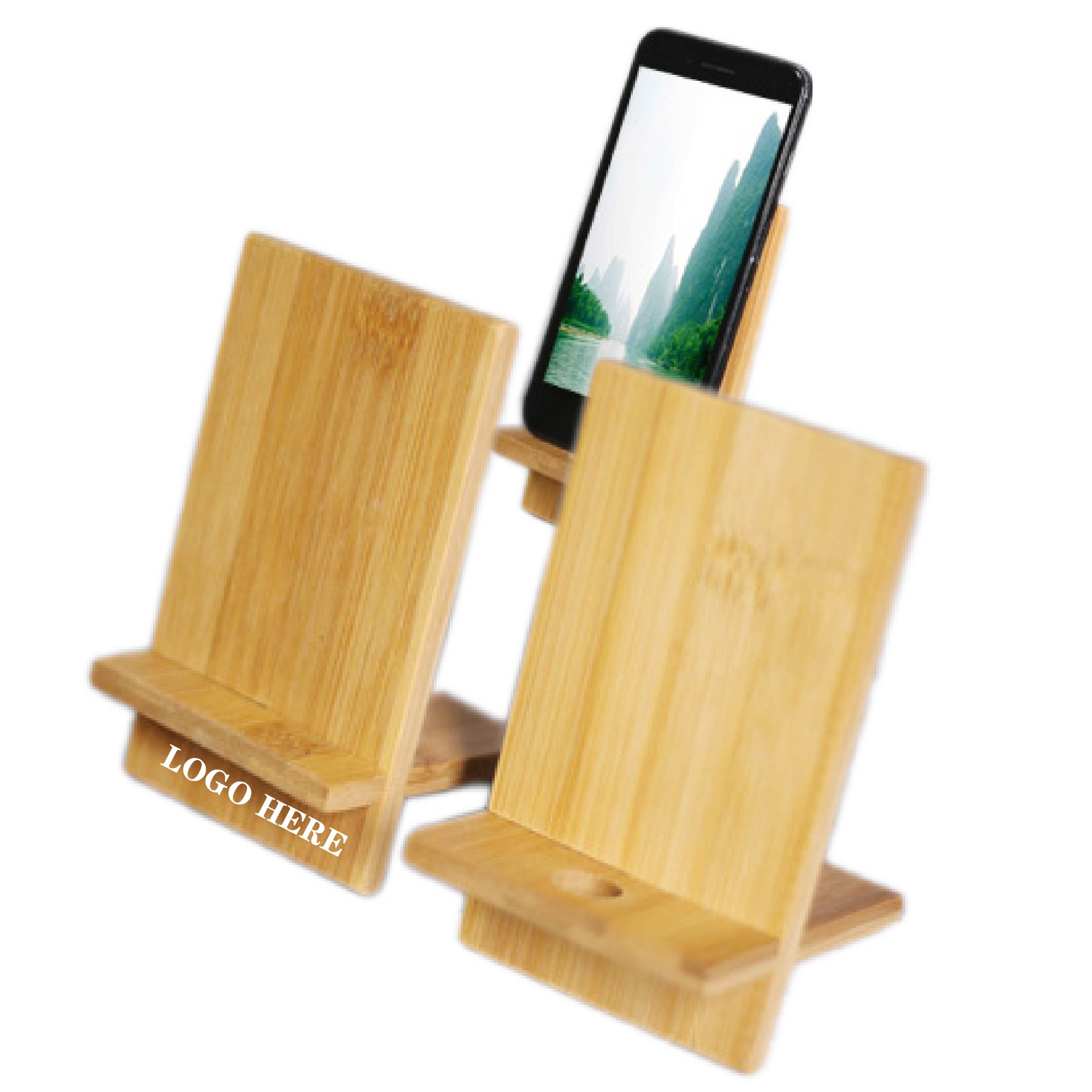 Bamboo Phone Stand 1